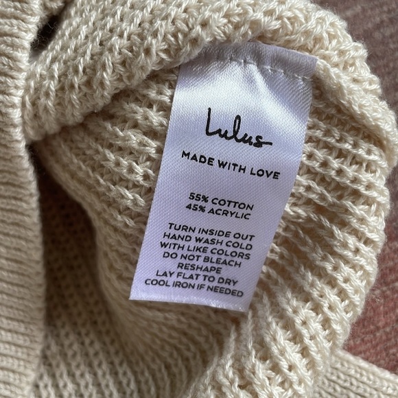 Lulu's Cream Knit Pointelle Tank Top - Picture 9 of 9